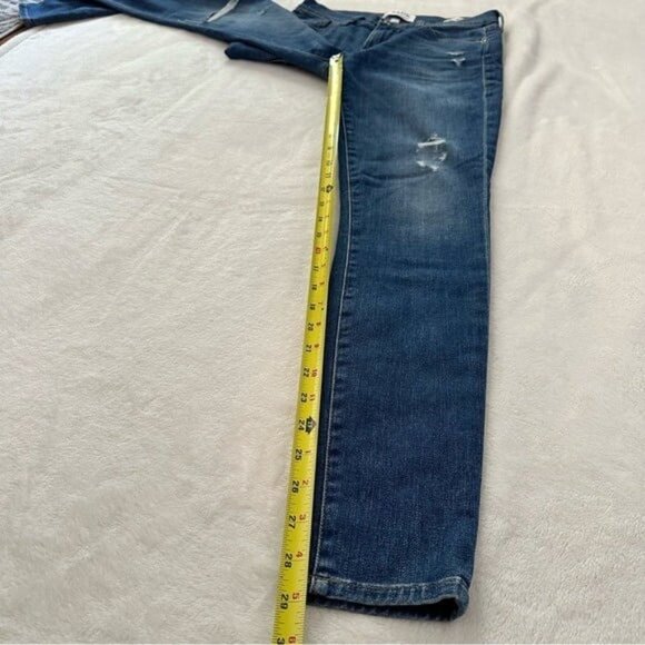 FRAME Denim Le Skinny De Jeanne Jewell Wash Distressed Jeans Size 26 - Picture 4 of 11